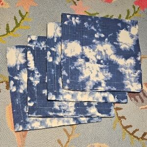 Southern Living Indigo and Cream 100% Cotton Napkins